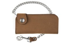 USA MADE DELUXE BUFFALO SIDE SNAP CREDIT CARD BIKER CHAIN WALLET LEATHER TRUCKER