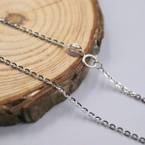Pure 18K White Gold Chain Women Lucky 1 