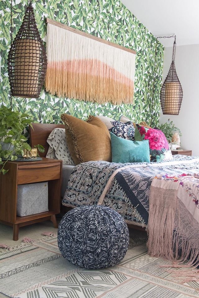 Roommates Palm Leaf Botanical Tropical Green Boho Peel and Stick