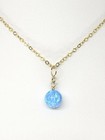 14k Yellow Gold 8mm Blue Fire Round Opal Pendant — photo 5