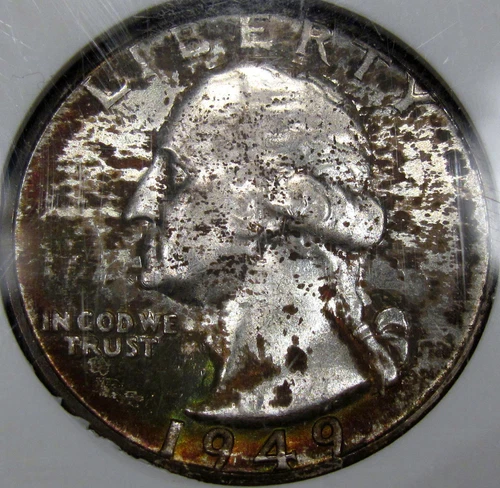 1949-D Washington Quarter NGC MS-65... Very Nice with MONSTER TONING!!