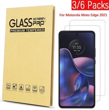 3/6-Packs Premium Tempered Glass Screen Protector For Motorola Moto Edge 2021 US
