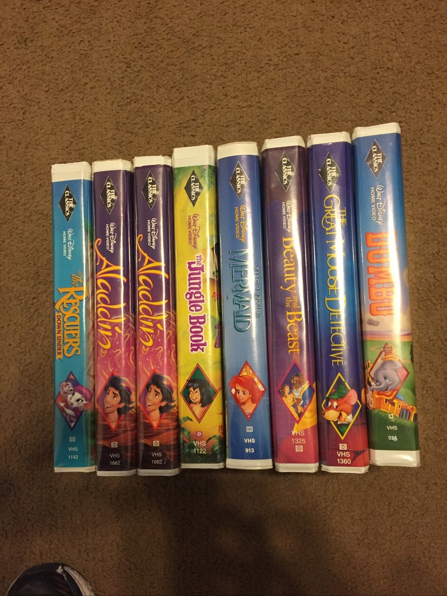 Disney VHS Tapes Lot of 7 - Black Diamond Classics, Masterpiece