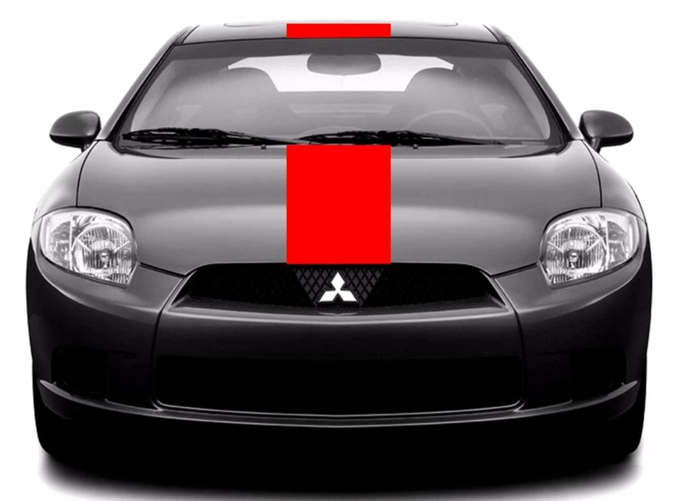 Se adapta a Mitsubishi ECLIPSE Center RACING STRIPES 12" calcomanías de vinilo individuales gráficos Foto 4 de 4