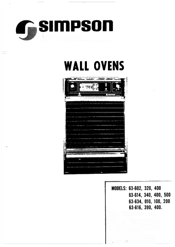 CO01 SIMPSON 63614, 63634 OVEN ELEMENT (BOTTOM) 2000W eBay