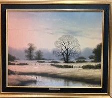 Michael John Hill “frosty November morning” oil painting on canvas