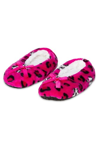 Girls Winter Fluffy Warm Panther Pattern Socks Fur Lined Bow Kids Slippers YW27 - Picture 7 of 7