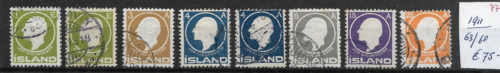 ISLAND @ 1911 Mi.63-68 gebraucht € 75,00 - Schöner Preis @Ice77 - Bild 1 von 1