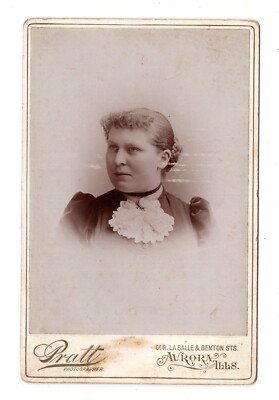 CAB Foto Feine Dame - Aurora Illinois / USA 1890er
