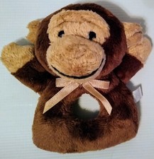 Koala Baby Monkey Plush Baby Toy Hand Ring Rattle 5" Toys R Us Brown Tan