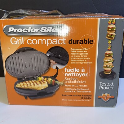 Proctor Silex Portable Grill Durable Compact Grill New In Box 