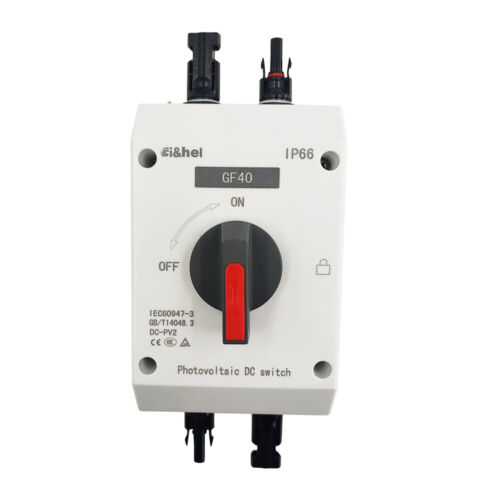 New Photovoltaic Isolator Electrical Solar Switch Waterproof Ip66 Pv 32A Dc1200V