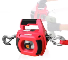 Portable Drill Winch 750 LB Pulling Capacity with 40 Feet Alloy Steel Wire Rope