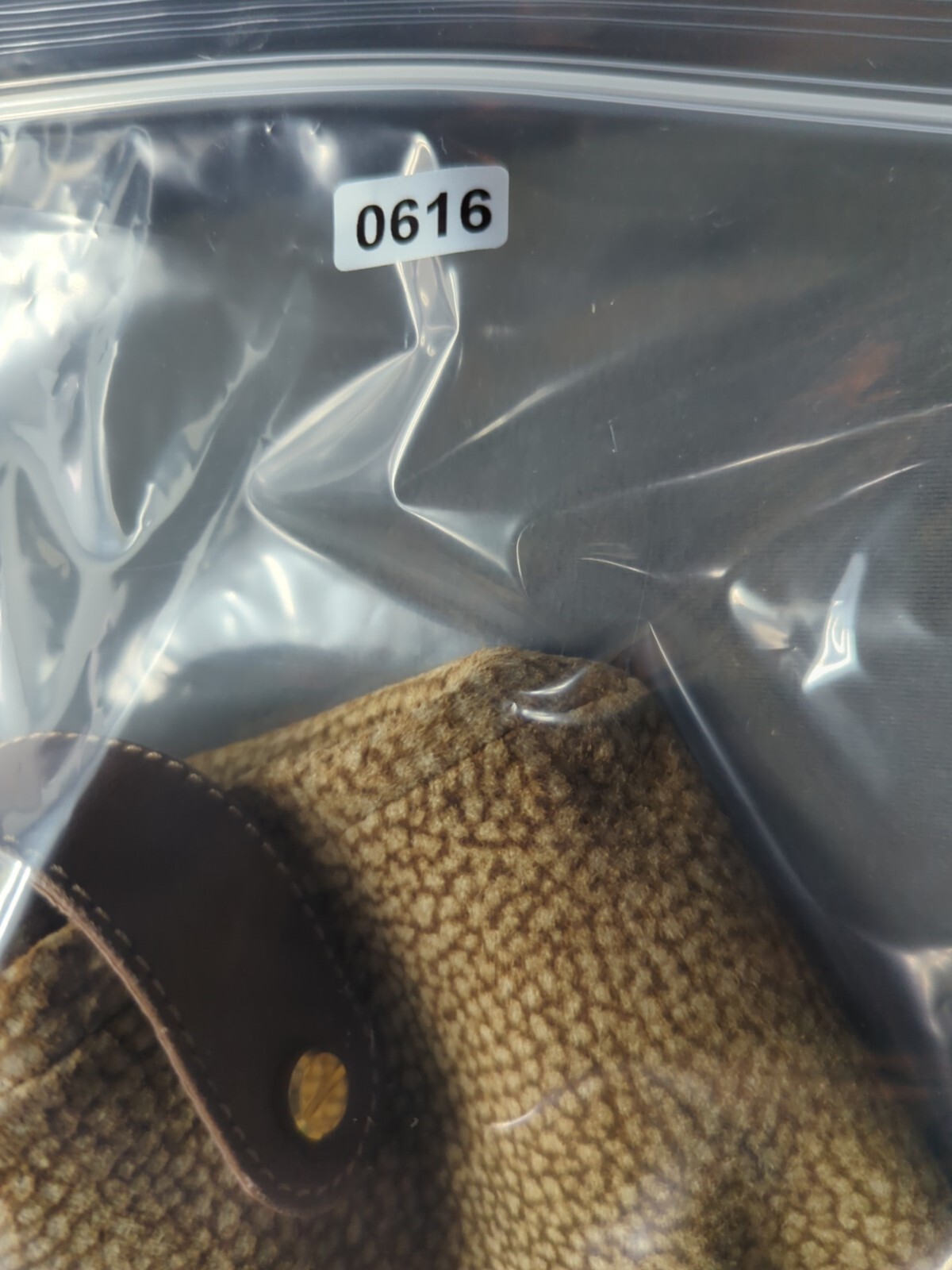 BORBONESE Handbag Global Pattern Beige Suede x Le… - image 8