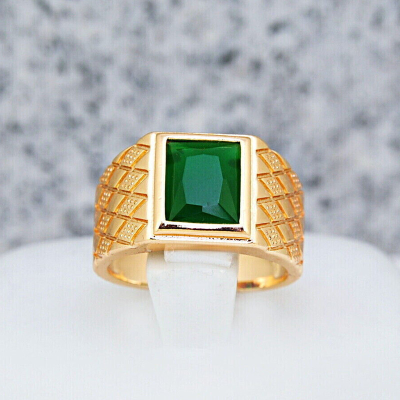 Green Diamond Ring Men