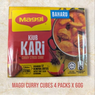 MAGGI Curry Stock Cubes with 12 Spices 4 Packs x 60g (6 cubes each)