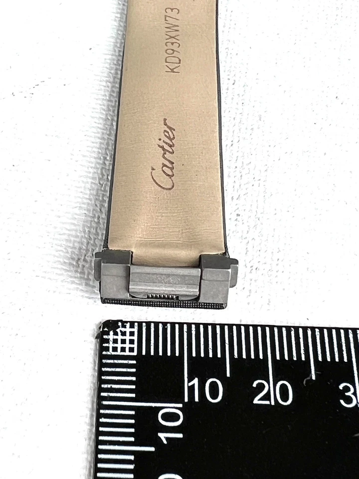 CARTIER ROADSTER BLACK SATIN STRAP / BAND WITH CARTIER ROADSTER 16mm CLASP - Image 4 of 4