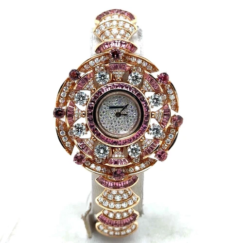 Bvlgari Diva's Dream Quartz 39mm 18k Rose Gold Diamonds/Sapphire Ladies 102562