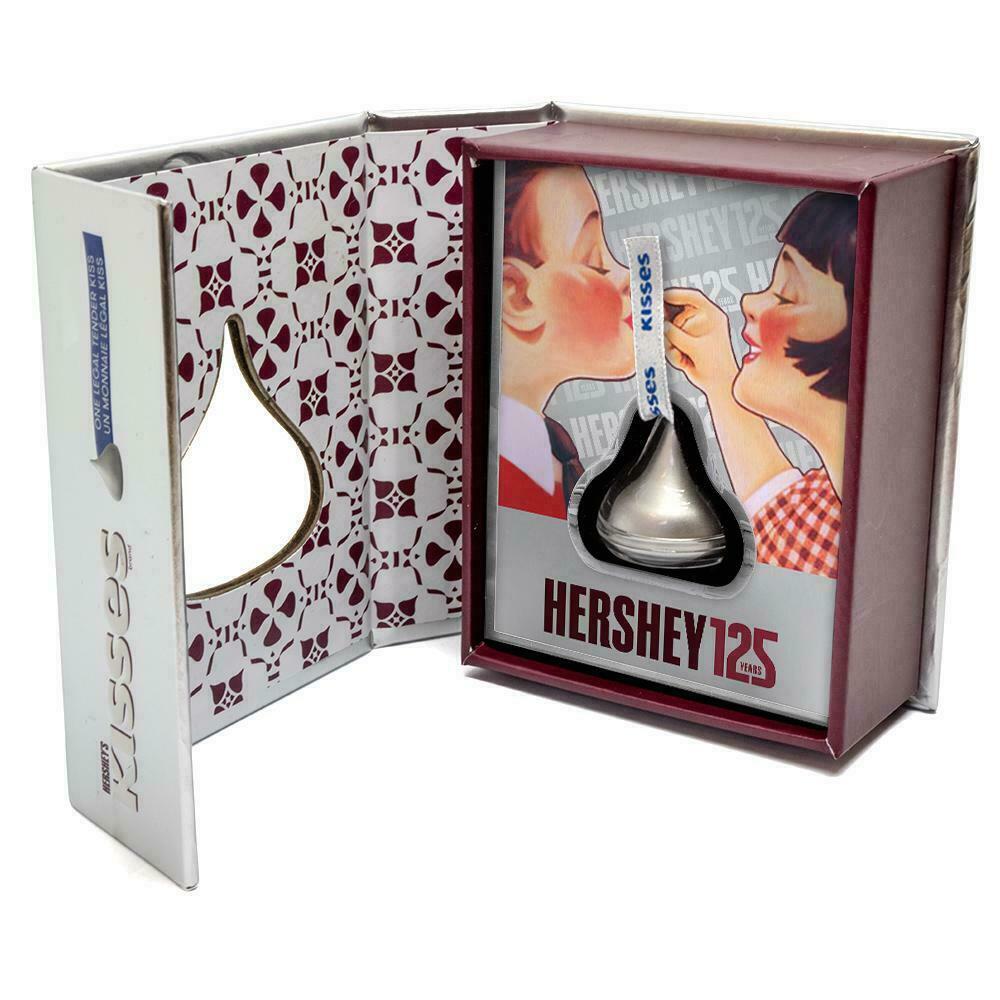 Fiji 2019 $1 HERSHEY KISS Chocolate 125th Anniversary Pure Silver