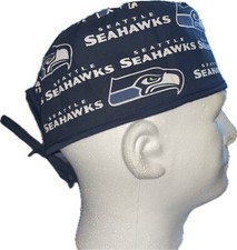 NFL Seattle Seahawks Blue Scrub Hat Chemo Cap