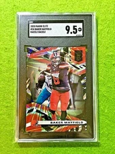 BAKER MAYFIELD RAZZLE DAZZLE PRIZM CARD GRADED SGC 9.5 BROWNS 2020 Elite  SSP