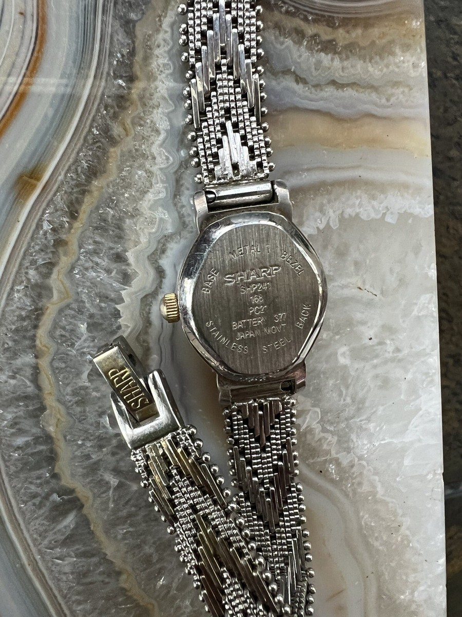 Vintage Sharp Genuine Diamond Quartz Ladies Watch Mother Of  display picture 3
