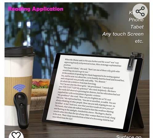 Universal Remote Control Page Turner Kindle, IPhone, Ipad, E- Reader, Syukuyu - 第 6/11 張圖片
