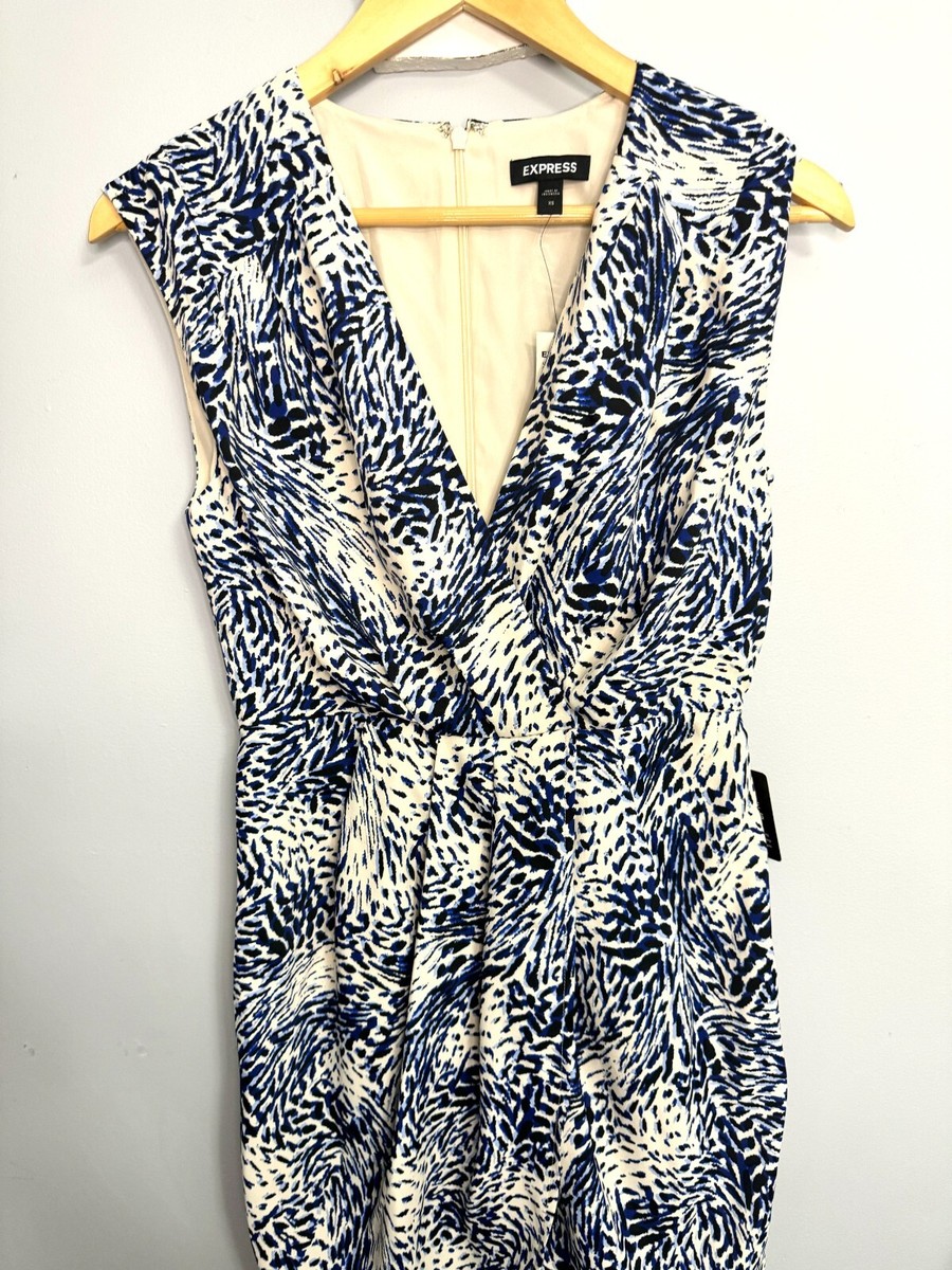 NWT Express Dress, XS Sleeveless Navy, Light Blue and Beige, lined | eBay NWT Express Dress, XS Sleeveless Navy, Light Blue and Beige, lined | eBay