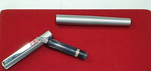 Omas Fontain Pen + Ballpen Vintage 80/90 Color Silver Original New - Picture 5 of 9