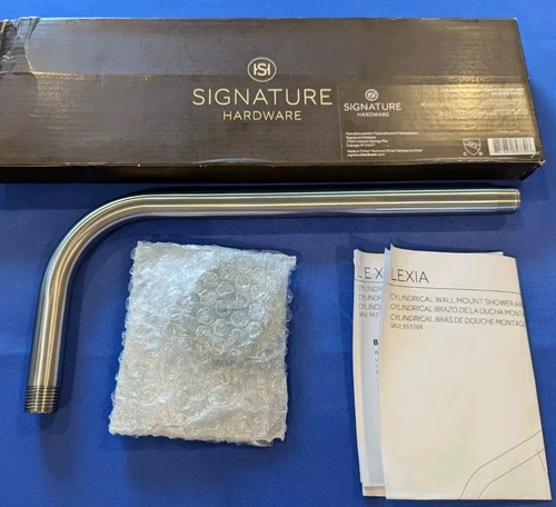 Signature Hardware 483910 12-3/8" Shower Arm and Flange In Brushed Nickel - Picture 2 of 4