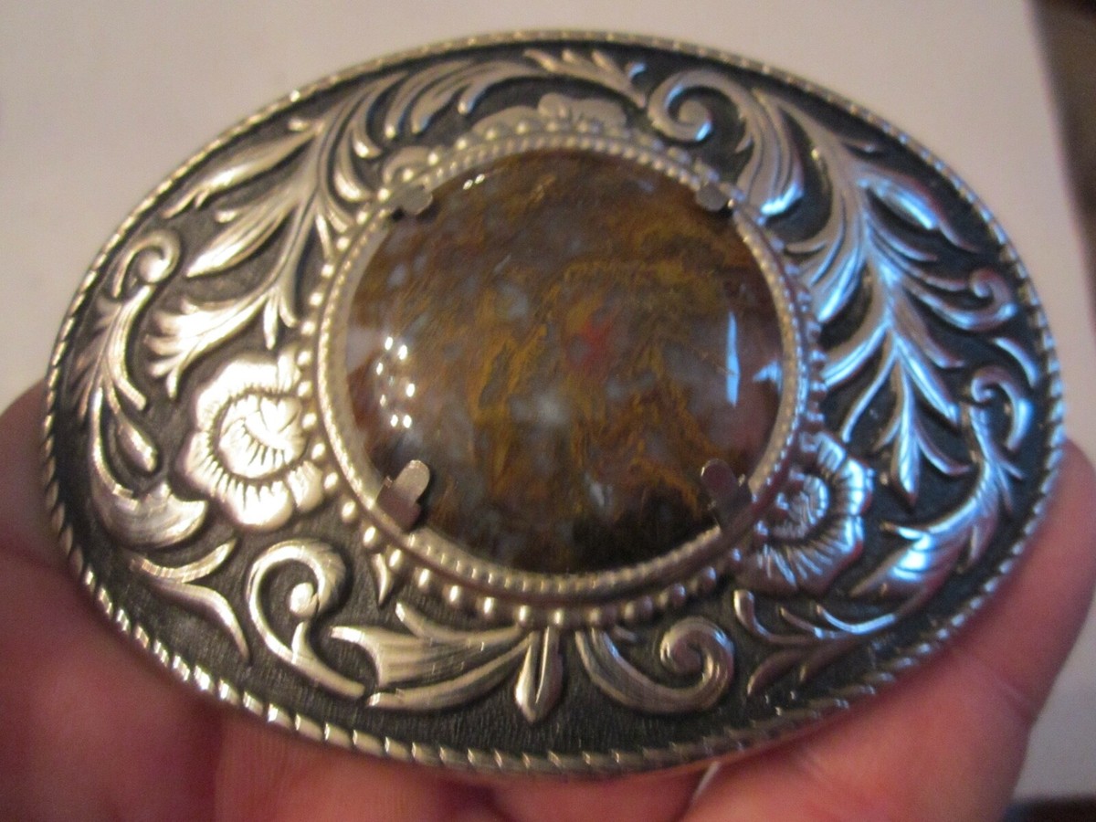 BROWN AGATE GEMSTONE BELT BUCKLE - GW-14 | eBay