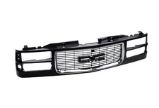 Chrome Trim Black Grille For 94 95 96 97 98 GMC Sierra C/K Truck Composite Type