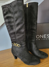 Jones New York Mujer Helio Cremallera Imitación Gamuza Botas Hasta la Rodilla 7