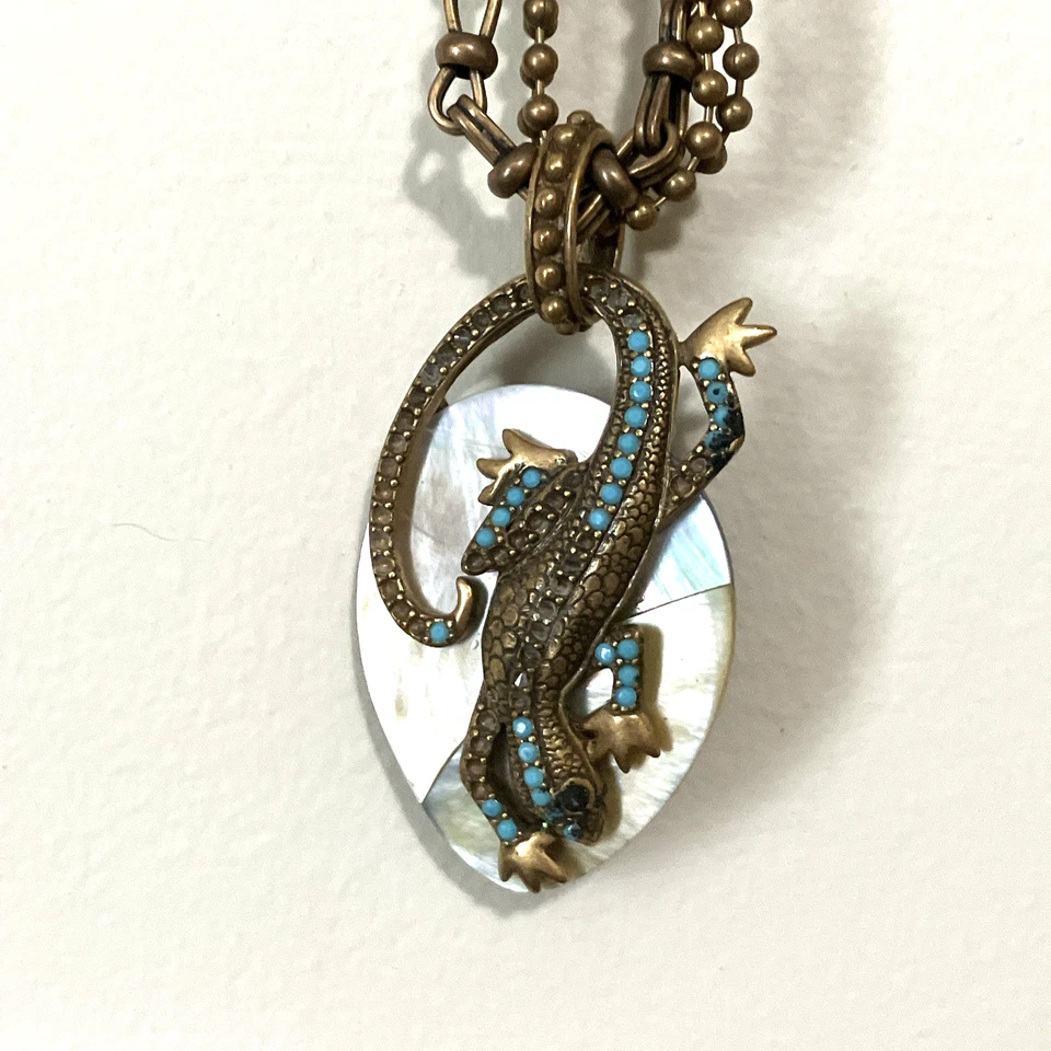 DE COLECCIÓN FANTÁSTICO Chicos 16" Gieco Sobre Madreperla Tono Dorado Eslabón Bolas Collar Foto 2 de 4