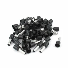 50 Pcs Insulated Ferrule Cord End Terminal Wire Connector Black E10-12 8AWG