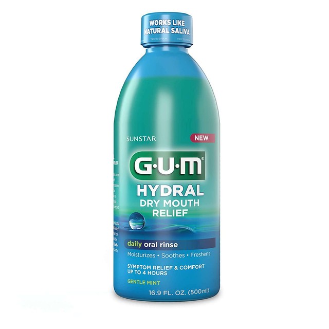 GUM HYDRAL Oral Rinse Alcohol Moisturizing MINT Mouthwash for Dry