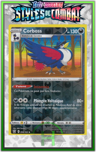 Corboss Reverse- EB05:Styles de Combat - 094/163 - Carte Pokemon Neuve Française - Photo 1/1