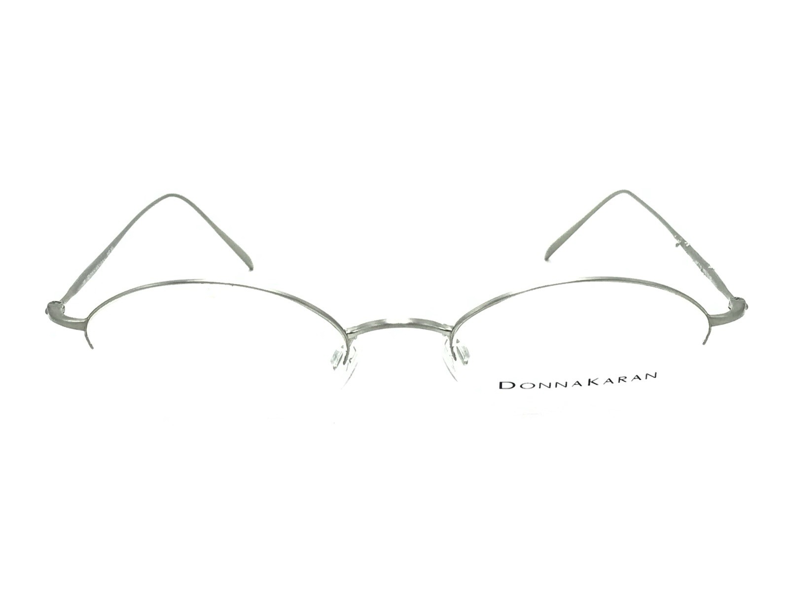 Donna Karan 8237 045 Silver Round Half Rimless Eyeglasses Frames 47-19 135 Japan