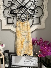 Urban Outfitters Xs Map Print Dress Side Zip Spaghetti Strap