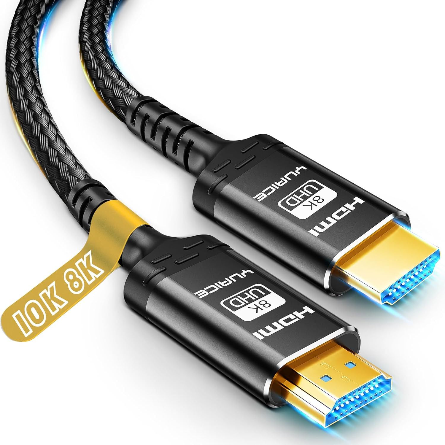 10K/8K High-Speed Braided HDMI Cable, Various Lengths (1.5ft) 48Gbps, 4K\@120Hz,