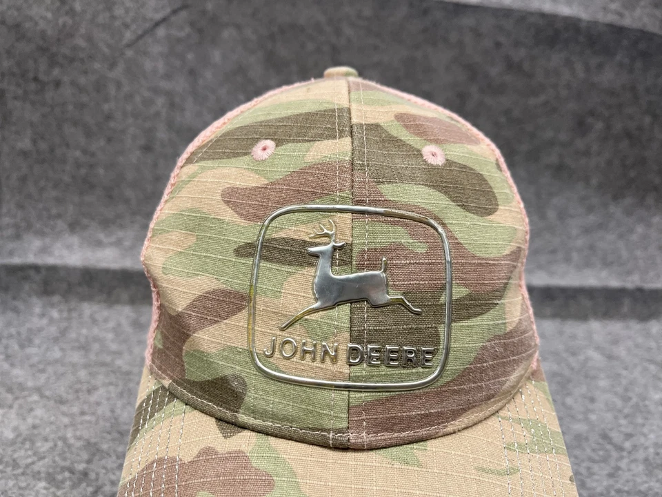 Gorra John Deere espalda a presión mujer talla única verde rosa camuflaje granja algodón nailon Foto 2 de 4