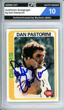 Authentic On-Card Autograph Signed by Dan Pastorini CPG Auto Grade 10