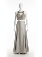 Beautiful 2PC silver Gray SZ 6 GOWN FORMAL PROM PAGEANT DRESS