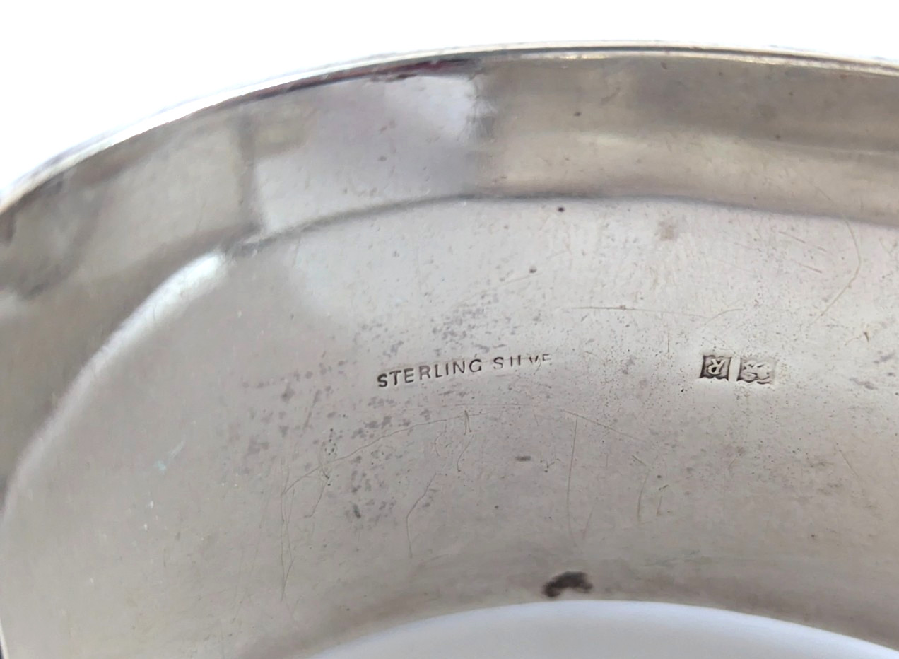 Vintage 1866 Solid Silver Buckle Style Hinged Bangle Hallmarked Birmingham image 10