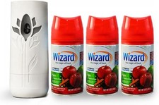 Wizard Automatic Spray Refill Holder Kit 5oz Air Freshener 3 Count