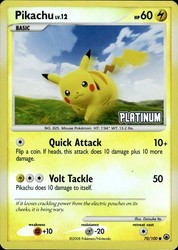Pikachu 70/100 Majestic Dawn Reverse Holo Platinum Stamped Pokemon Card