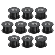 10pcs 2GT Idler Pulley 3mm Bore 13mm Dia. 6mm Width Belt Toothless, Black