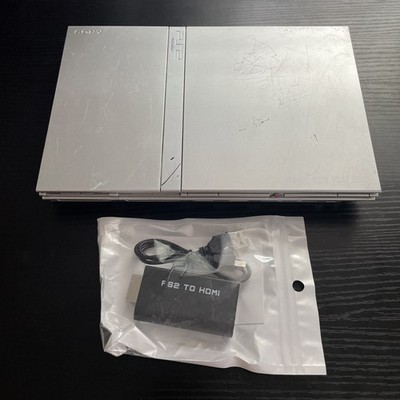 Sony PS2 Console - Silver - SCPH-77001 - Includes HDMI Adapter - Tested Working