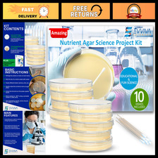 Pre-Poured Nutrient Agar Petri Dishes Kit for...