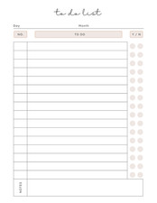 Digital PDF Minimal To Do List Planner Instant Download